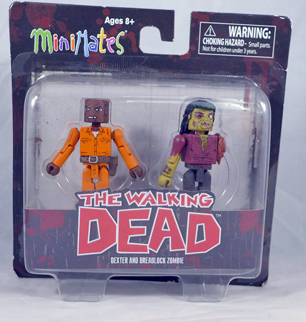 Dexter and Dreadlock Zombie (Walking Dead Wave 3)