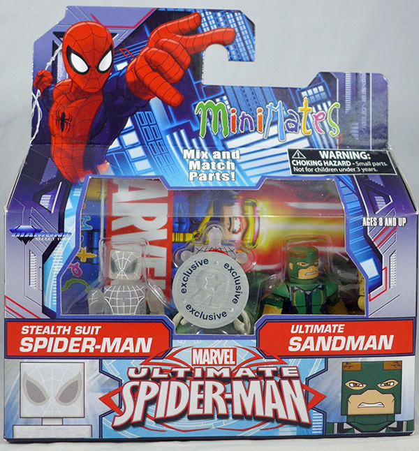 Stealth Suit Spider-Man and Ultimate Sandman (Marvel TRU Wave 20)